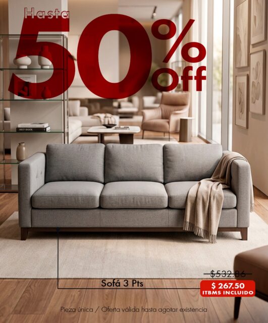 Este Decimo🤩 en la mansión Dejavu estamos llenos de Ofertas con hasta un -50% de Descuento🤯✨
Oferta válida en mercancía seleccionada,hasta el 30 de Abril🫡
Ven y enamorate de oportunidades irresistibles 🥰🥰 disfruta de la calidad en muebles que mereces en la mansión Dejavu tenemos de todo para ti🤩
Todos los precios incluyen ITBMS
Pieza única / oferta validar hasta agotar la existencia
Visítanos en:📍entre la Av. Federico Boyd y Calle 50, Diagonal al Scotiabank, frente a la Fundación Gabriel Lewis Galindo.
Y CONTÁCTANOS a los 📞
Christopher 📲 +507 6948-4846
Edgardo 📲 +507 6944-6091
Anabel 📲 +507 6553-7970
Héctor 📲 +507 6833-1738
#muebles #mueblesconhistoria #panama #decoracion casas furniture decoration pty muebleriapanama mueblespanama