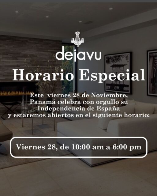 Te esperamos mañana 28 en un horario especial de 10:00 am a 6:00 pm🇵🇦 siempre es un buen día para comprar ese mueble que tanto deseas🤩🇵🇦
Visítanos en:📍entre la Av. Federico Boyd y Calle 50, Diagonal al Scotiabank, frente a la Fundación Gabriel Lewis Galindo.
Y CONTÁCTANOS a los 📞
📱 +507 6944-6091
📱 +507 6660-5478
📱 +507 6553-7970
📱 +507 6833-1738
📱 +507 6948-4846
#muebles #mueblesconhistoria #panama #decoracion #casas #furniture #decoration #pty #muebleriapanama #mueblespanama