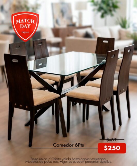 Los martes en Dejavu son de Match Day, el día perfecto para hacer match con el mueble que tanto deseas🏃🏻♀️➡️😍🤩
Los precios NO incluyen ITBMS
Pieza única / oferta valida hasta agotar la existencia
Visítanos en: 📍entre la Av. Federico Boyd y Calle 50, Diagonal al Scotiabank, frente a la Fundación Gabriel Lewis Galindo.
Y CONTÁCTANOS a los 📞
Edgardo 📲 + 507 6342-3466
Christopher 📲 +507 6948-4846
Anabel 📲 +507 6553-7970
Héctor 📲 +507 6833-1738
Yadisinia 📲 +507 6660-5478
#panamá #muebleria #furniture #desing #decoracion