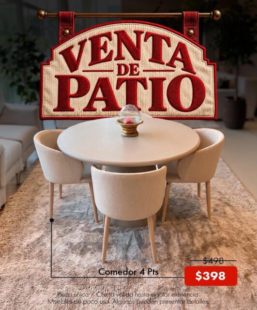 GRAN VENTA DE PATIO🤯
con precios nunca antes vistos, solo aquí en la mansión Dejavu 😉
Ven y enamorate de oportunidades irresistibles 🥰🥰 disfruta de la calidad en muebles que mereces en la mansión Dejavu tenemos de todo para ti 🤩
Válido desde 16 de octubre hasta el domingo 18 de octubre del 2026🤩
Los precios NO incluyen ITBMS
Pieza única / oferta valida hasta agotar la existencia
Visítanos en: 📍entre la Av. Federico Boyd y Calle 50, Diagonal al Scotiabank, frente a la Fundación Gabriel Lewis Galindo.
Y CONTÁCTANOS a los 📞
Edgardo 📲 + 507 6342-3466
Christopher 📲 +507 6948-4846
Anabel 📲 +507 6553-7970
Héctor 📲 +507 6833-1738
#panamá #muebleria #furniture #desing decoracion